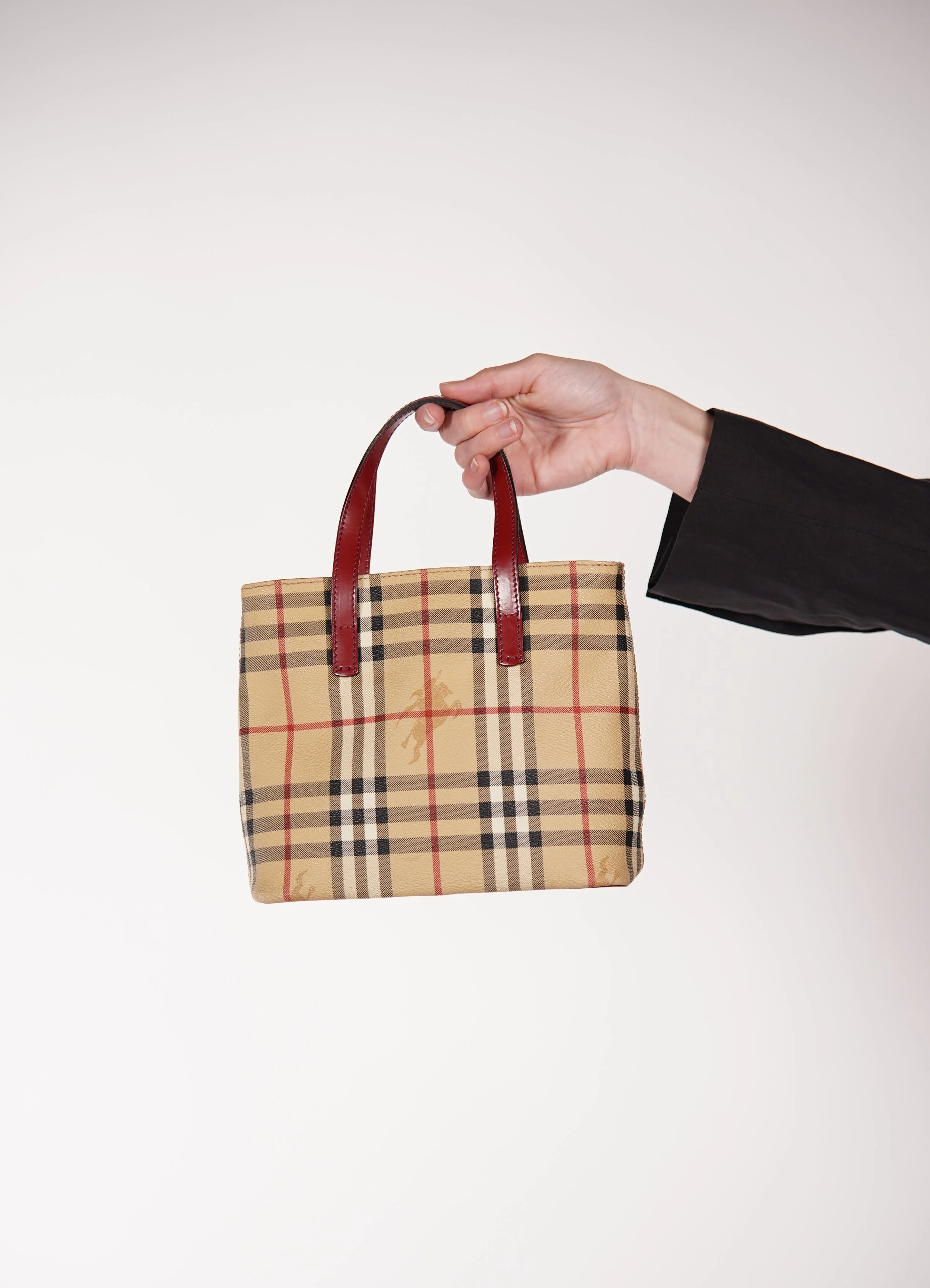 バッグ 796 vintage Burberry plaid hand bag 796 vintage Burberry plaid hand bag Burberry Check Hand Bag